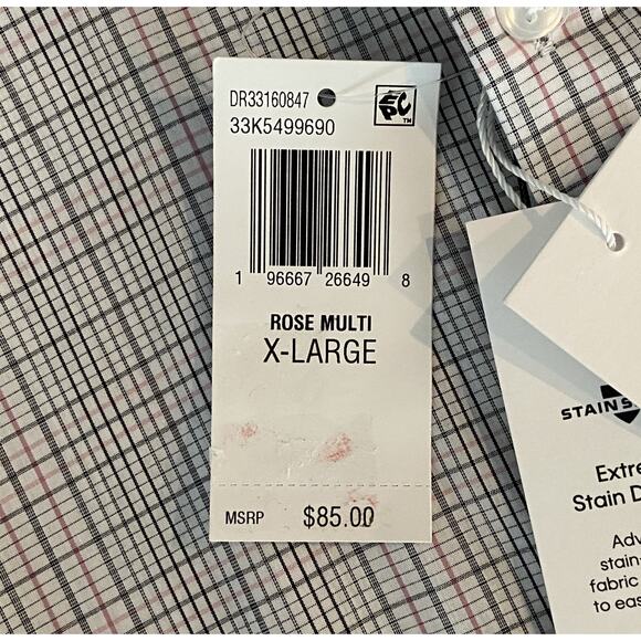 Calvin Klein Men's XL Stain Shield Extra Slim Fit Long Sleeve Shirt Plaid NEW - Picture 11 of 14